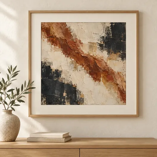 Framed Ochre study fine art print